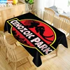 Custom Jurassic Park Table Cloth Holiday Party Waterproof Oxford Fabric Rectangular Tablecloth Home Party Tablecloth 4
