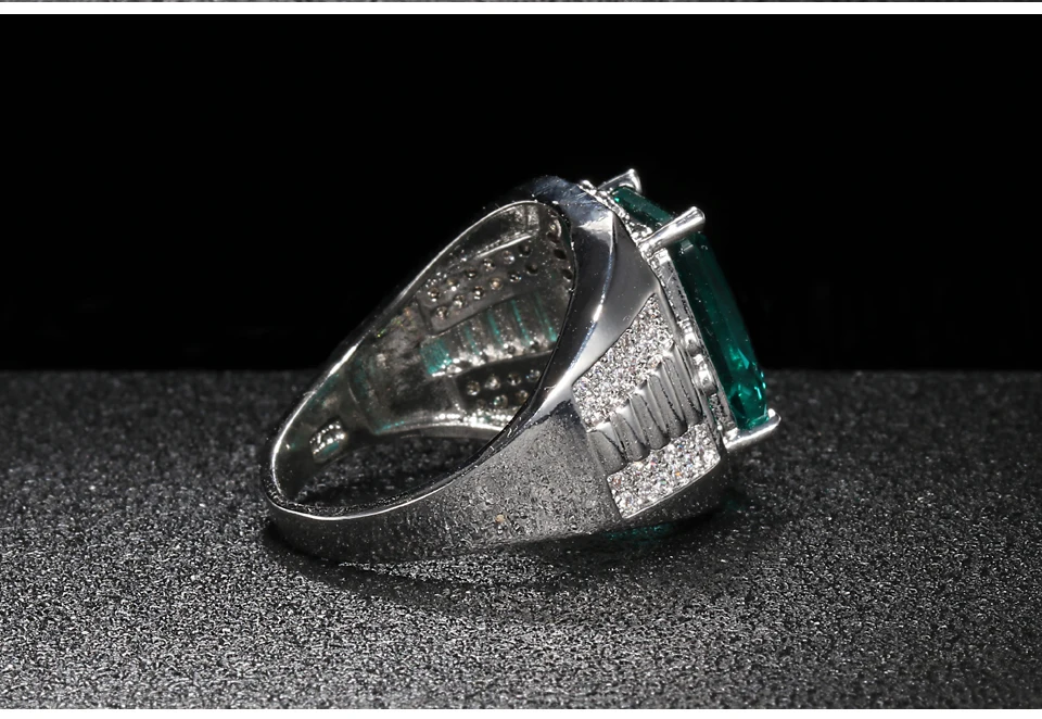 Bague Ringen, роскошные ювелирные украшения, серебро 925, кольцо для женщин, прямоугольные драгоценные камни, геометрические изумруды, Женский Подарок на годовщину