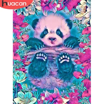 

HUACAN Diamond Painting 5d Panda Mosaic Cross Stitch Animal Embroidery Handmade Home Decoration Diamond Art