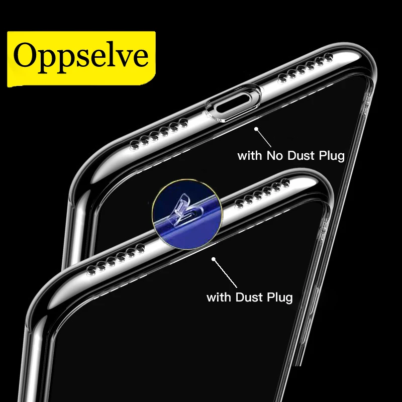 iphone se wallet case Dust Plug Silicone Phone Case for iPhone 11 12 Pro Max 6 6s 7 8 Plus Transparent Clear Phone Cover for iPhone X XR XS SE3 2022 cute iphone se cases