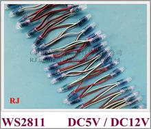 Ip67 à prova dip67 água ws 2811 digitas magic led pixel módulo de luz led luz exposta corda rgb led pixel luz dc5v/dc12v 0.3w ws2811