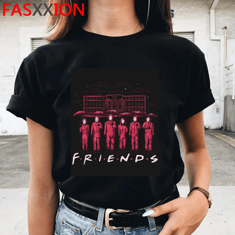 Забавный дизайн La Casa De Papel Футболка женская Money Heist ТВ серия футболка Bella Ciao House of Paper