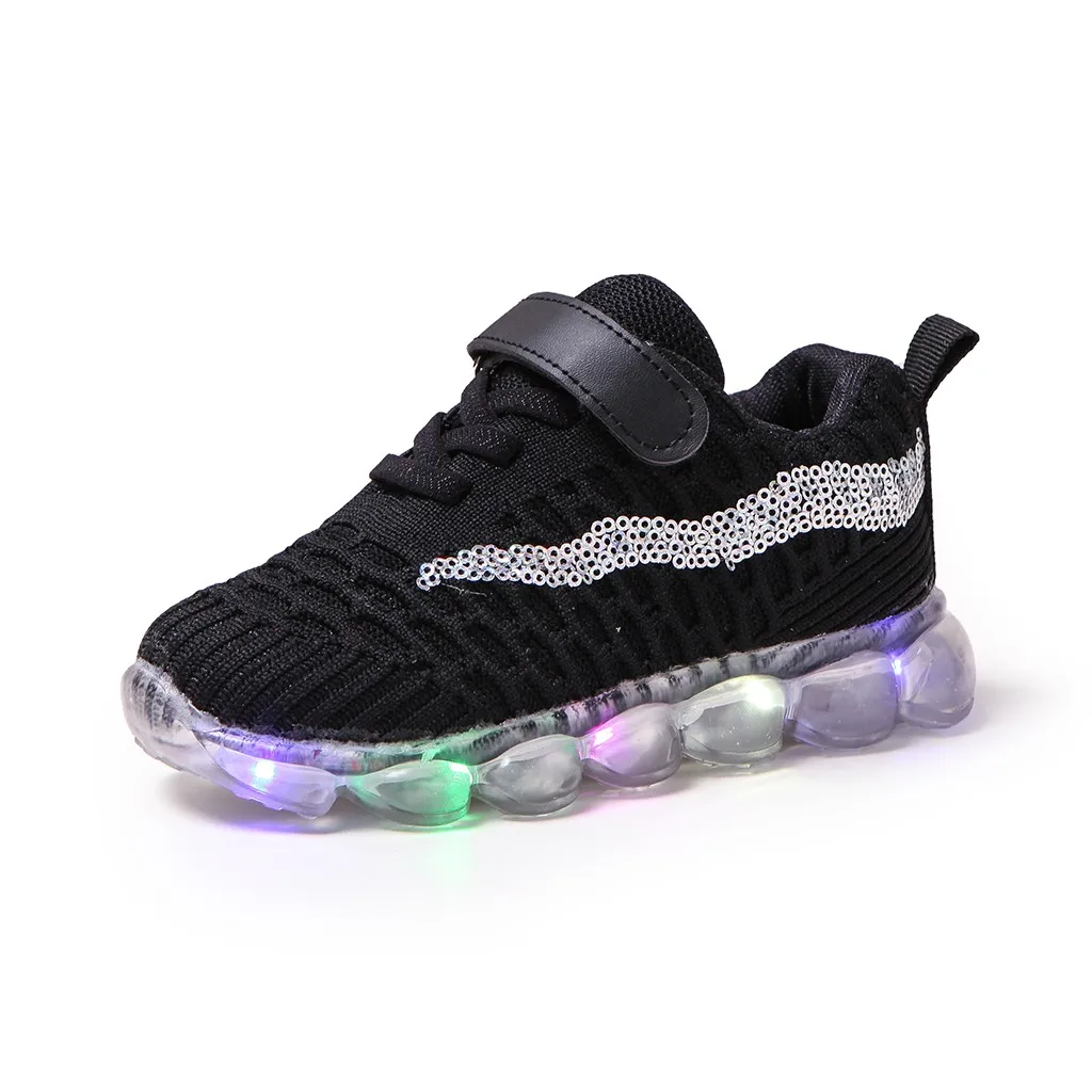 toddler first walk shoes newborn shoe Children Kid Baby Girls Boys Bling Led Luminous Sport Run Sneakers Casual Shoes#smt