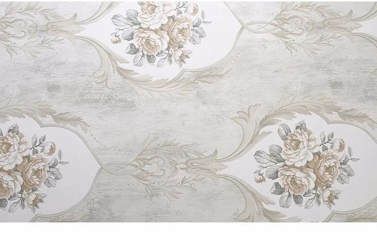 American Wallpaper Vintage Rustic Floral Wall Paper For Walls Non-woven Wallpapers For Living Room,bedroom Wallpaper 3d Flower