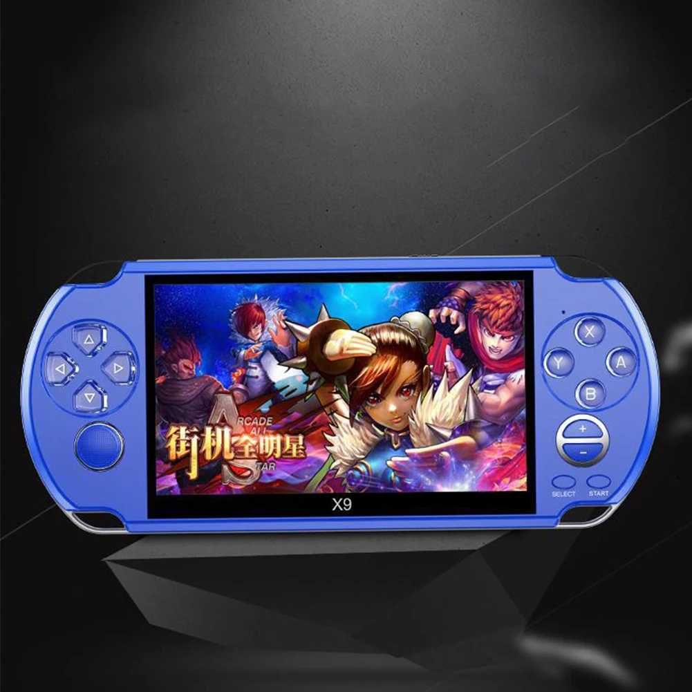 LCD Display Camera Music Gift Rechargeable 5.1 Inch Game Console Handheld Player Kids Movies Video