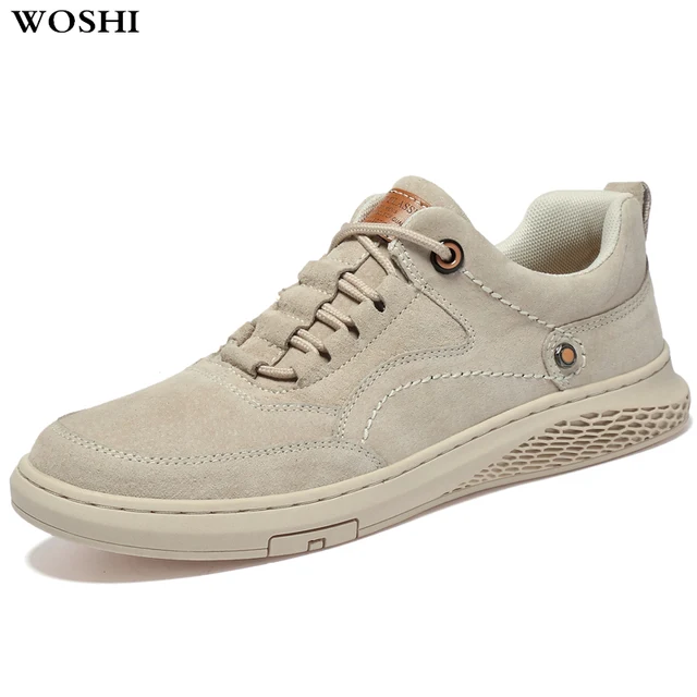 US $34.81 Men Shoes fashion Genuine Leather Loafers Breathable Autumn lace up comfortable Casual Shoes Outdoo