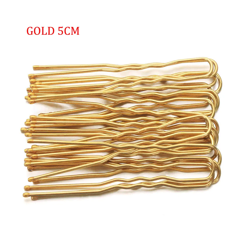 Hair Clips Hair Accessories 20Pcs /Bag 5/6/7cm U Shaped Alloy Hairpins Waved Hair Clips Simple Metal Bobby Pins Barrettes Bridal Hairstyle Tools