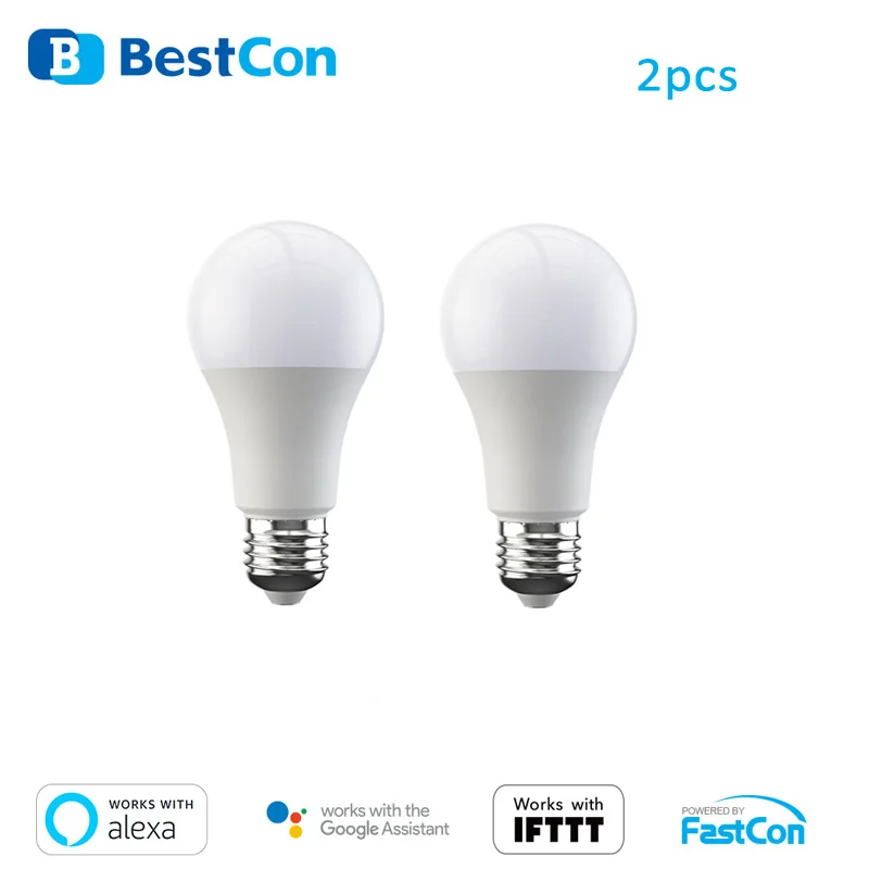 4 шт. BroadLink умный светильник BestCon LB1 диммер wifi Светодиодная лампа светильник умный дом автоматизация лампа совместима с Alexa Google Home - Комплект: 2pcs