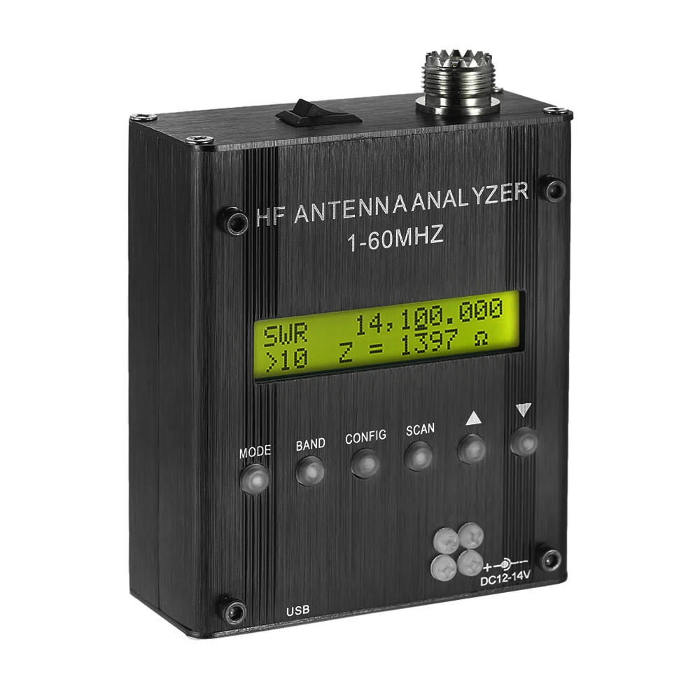 

New MR300 Digital Shortwave Antenna Analyzer 1-60MHz RF SWR impedance(resistance+reactance) capacitance inductance for Ham Radio