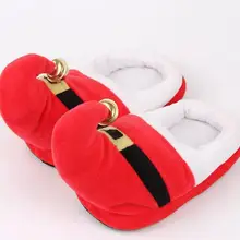 SunNY Everest oldman/рождественские тапочки; Zapatilla; плюшевые домашние хлопковые тапочки на половинном каблуке; зимняя теплая обувь для мужчин; семейная обувь с колокольчиками