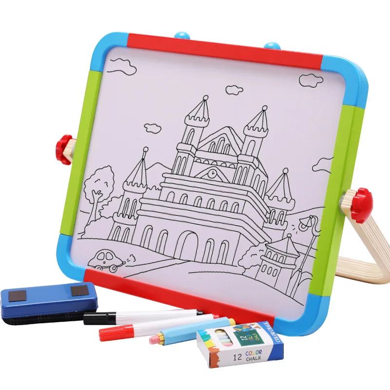 

Big Hands for Children Sketchpad Toy Sided Magnetic Drawing Board WordPad Learning Educational Wooden Toy