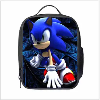 

Children lunch bag fashion Sonic cartoon printing thermo food insulated bag casual travel picnic bag thermal lunch box for kids