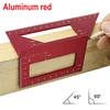 Japanese Aluminum Alloy Square Angle Ruler 45 degrees 90 degrees Gauge Protractor For Multifunctional Carpenter Woodworking Tool ► Photo 3/6
