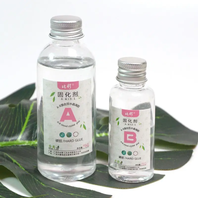 

1 Set Clear Resin Epoxy High Adhesive 3:1 AB Crystal Glue Resin Jewelry Making 72XF