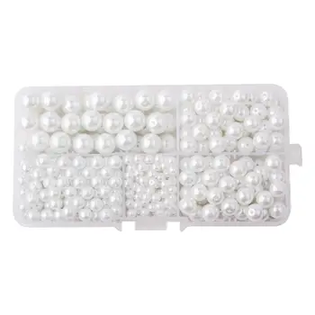 

1 Box Environmental Dyed Glass Pearl Round Pearlized Bead Hole: 0.7mm 430pcs/box