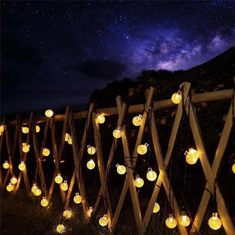 

6.5m 30LED Solar Power Bubble Ball Fairy String Light Wedding Party Decor