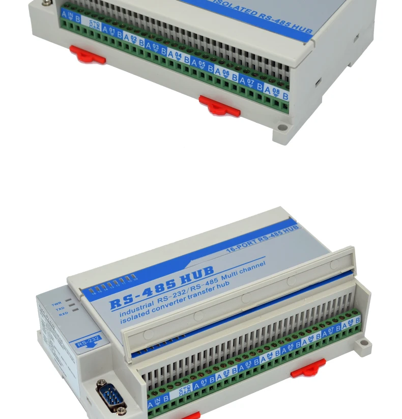 automation control isolated bidirectional 16 way 16 port RS232 or RS485 hub hub sharing device splitter