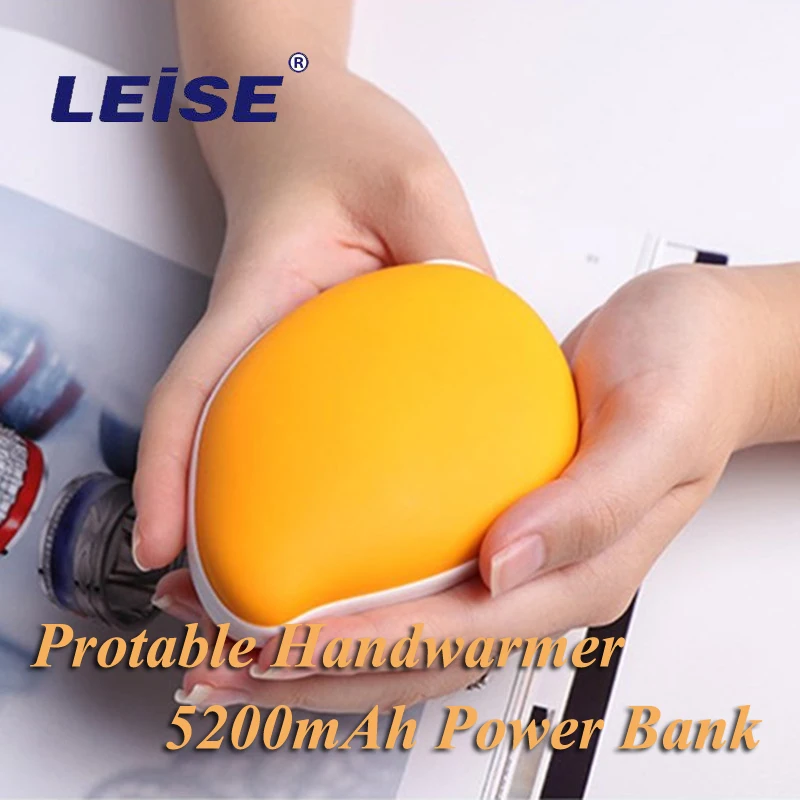  Leise Hand Warmer 5200mAh Power Bank Portable USB Rechargeable Little Mango Handwarmer Powerbank Do