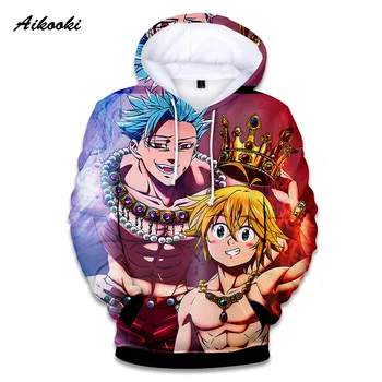 

Aikooki Nanatsu No Taizai 3D hoodies Spring/Autumn Pop 3D printed Mens/Womens Casual Sweatshirts Fashion Boys Fashion 3D Outwear