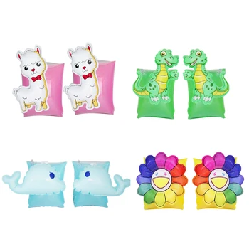 

1 Pair Cartoon Inflatable Rolls swimming Pool Arm Circle Rings Tube Band sleeve Floats Safety Life For Kids Baby Beginner