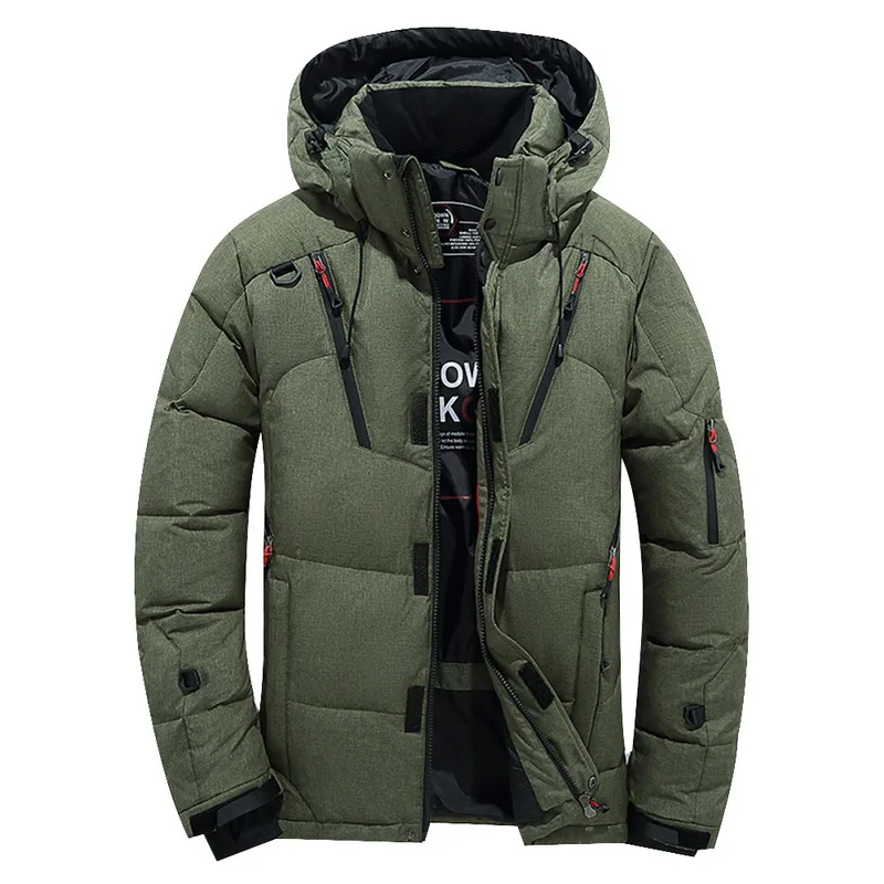 Green Зимняя куртка, Мужская парка, толстовки, Casaco Masculino, толстовка на молнии, Мужская одежда, красивая парка с капюшоном Abrigo Hombre, теплая верхняя одежда для мужчин - Цвет: Green