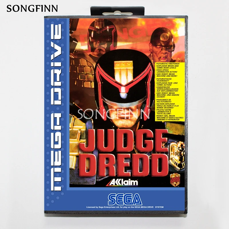16 бит MD карта памяти с коробкой для Sega Mega Drive Genesis Megadrive-предмета dredd | Электроника