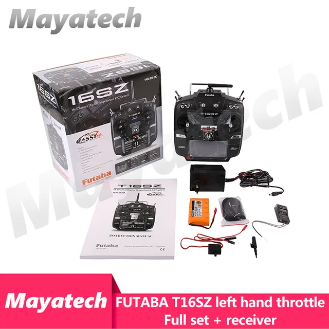 Futaba 16SZ 2,4 ГГц FASST передатчик дистанционное управление(ni-mh) с R7008SB приемник 2,4 г для вертолетный мультиротор - Цвет: 16SZ set left