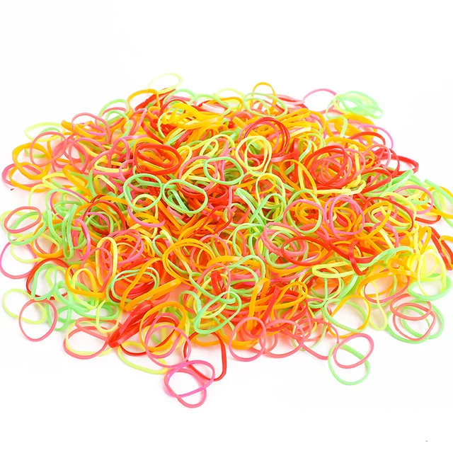 500Pcs/Pack Colorful Small Disposable Hair Bands Scrunchie Girls Elastic Rubber Band Ponytail Holder Hair Accessories Hair Ties style-5