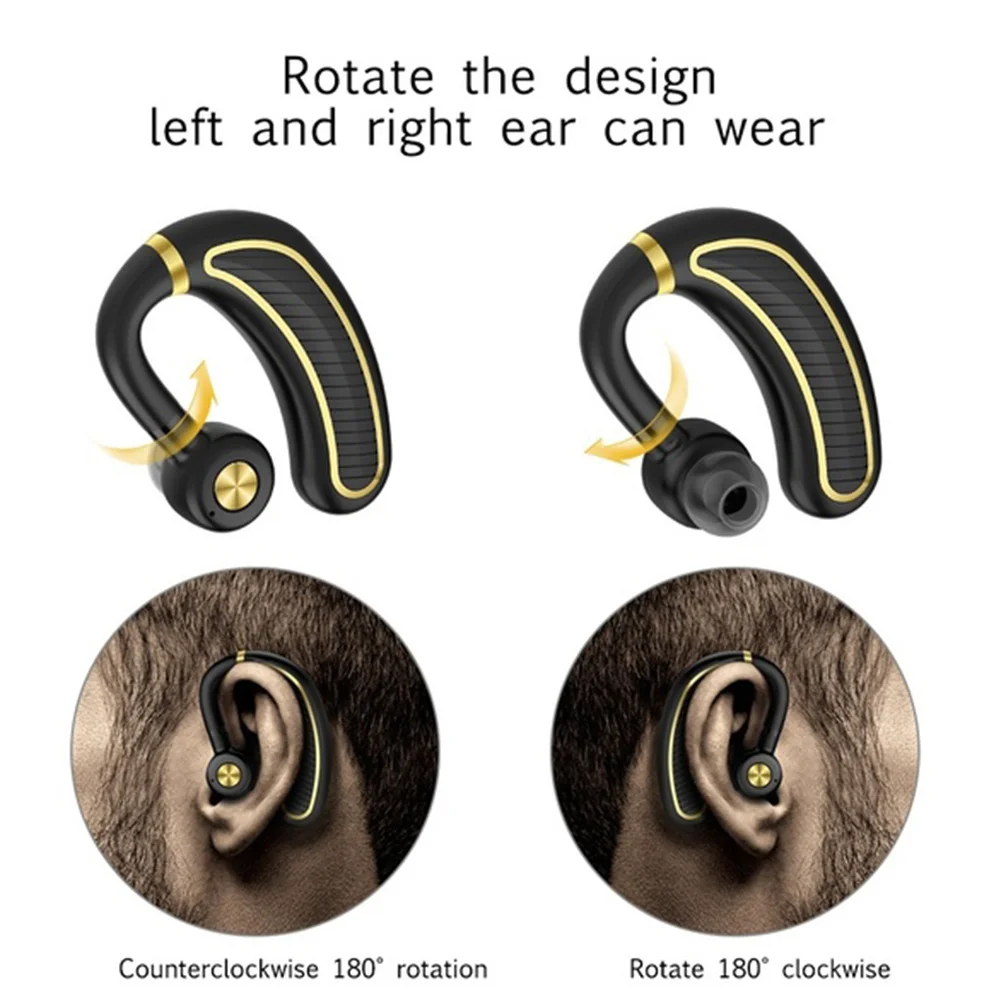 Earphone Bluetooth Earphone Single Driver Sports Handsfree Ear Hook Portable Business Lightweight HD