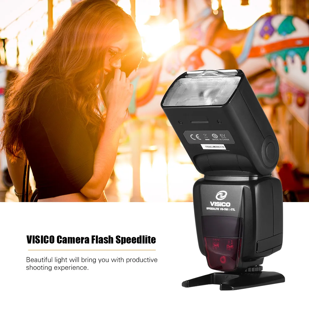 VISICO Камера Flash speed lite Встроенная 2,4G Беспроводная Спусковая система 1/8000s Высокоскоростная синхронизация с ЖК-дисплеем Горячий башмак для Nikon