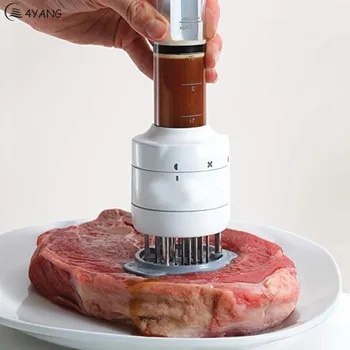 

TTLIFE Meat Tenderizer Needle Injector Marinade Flavor Syringe Cook Kitchen Tool for Steak Pork Beef Chicken Meat Tenderizer