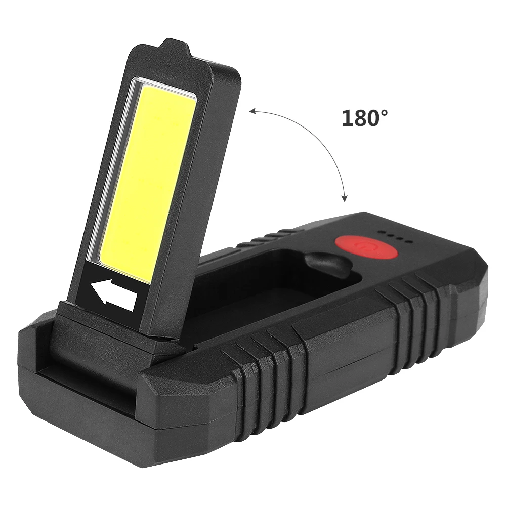 COB светодиодный фонарик Магнитный рабочий свет двойной перезаряжающийся USB внешний аккумулятор инспекционная лампа встроенный аккумулятор для ремонта автомобиля