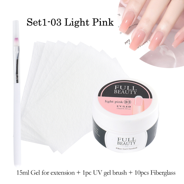 Gel For Extension UV Builder Nail Gel Clear Acrygel Base Varnish Quick Buidling Nail Art Brush Set For Manicure LY1800-1