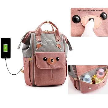 

New Waterproof USB Diaper Bag for Mom Maternity Nappy Backpack Baby Stroller Pram Organizer Nursing Changing Bag to Travel Care