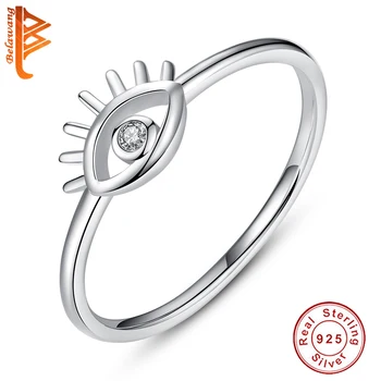 

Genuine Pure 100% 925 Sterling Silver CZ eye Rings for Women Lady Shimmery Crystal Lucky eye Finger Ring Jewelry Wedding Gift
