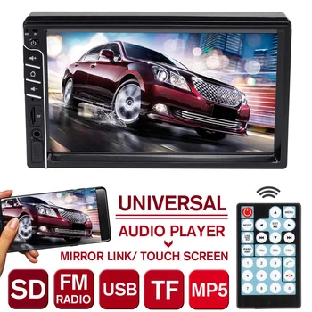 

Car Radio HD 7" Touch Screen Stereo bluetooth 12V 2 Din FM TF USB MP5 Player with Remote Control Universal Car MP5 Player