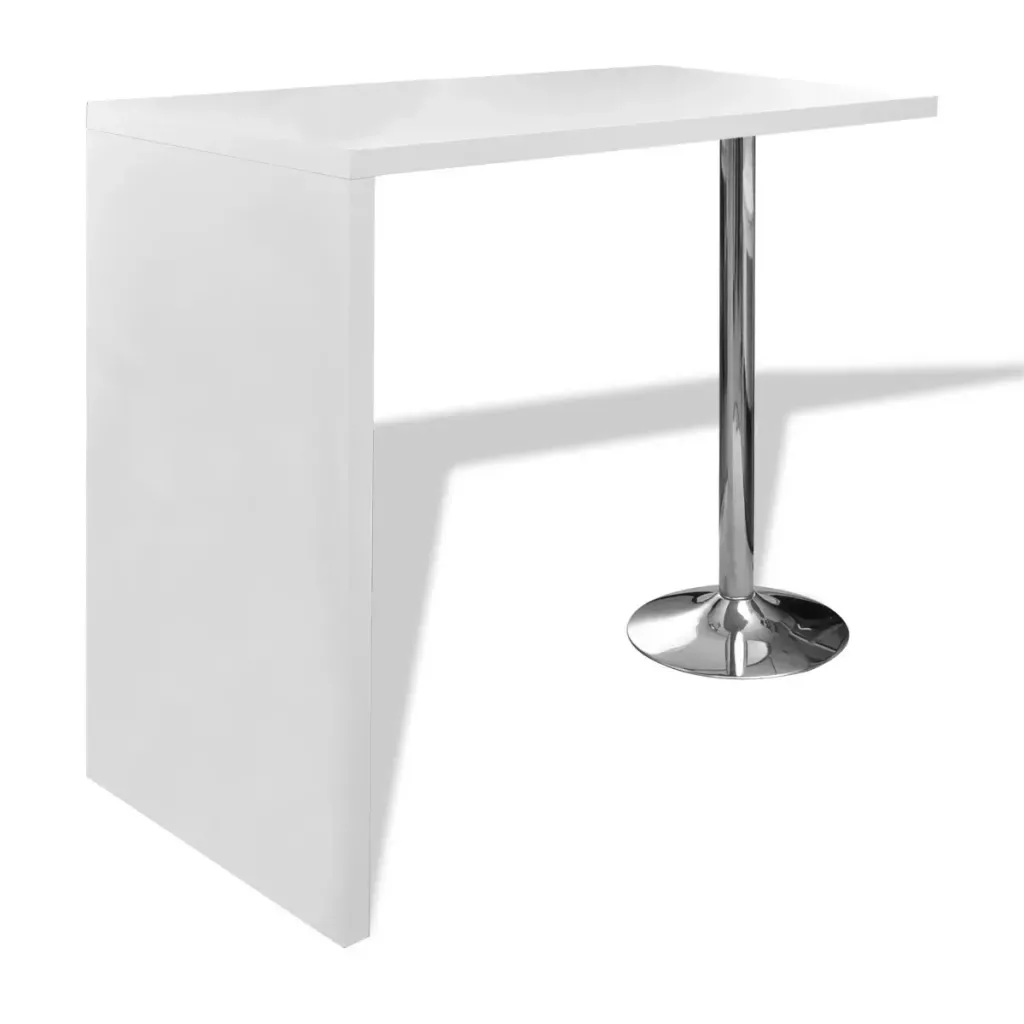 VidaXL Bar Table MDF 1 Steel Leg High Glossy Standing Bar Table White Household Coffee Bar Tables Bar Furniture Home Bar Table VidaXL Bar Table MDF 1 Steel Leg High Glossy Standing Bar Table White Household Coffee Bar Tables Bar Furniture Home Bar Table