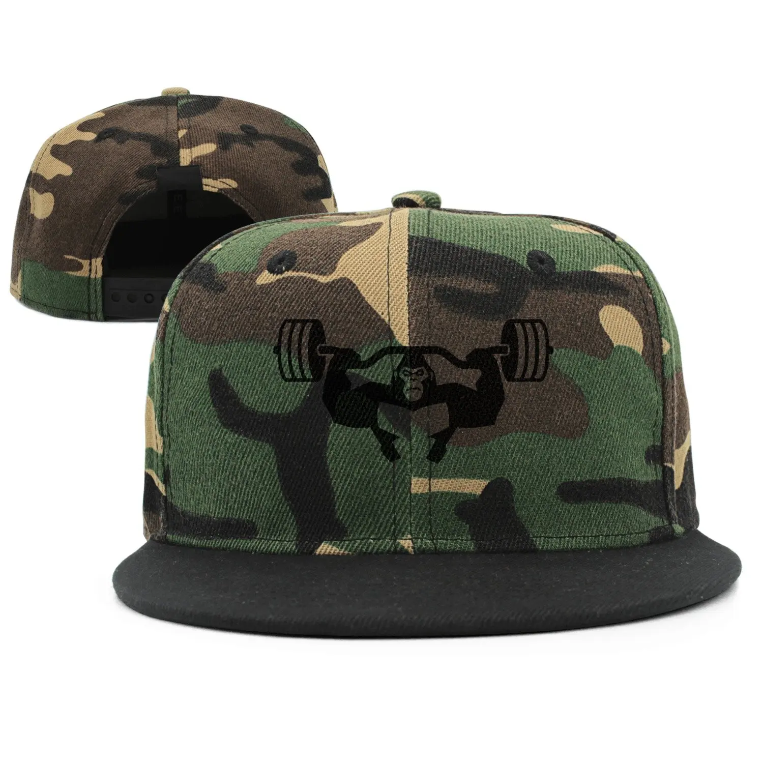 

SJSNBZ Gorilla Lifting Cotton Unisex Adult Womens Camouflage Hip-hop Hat