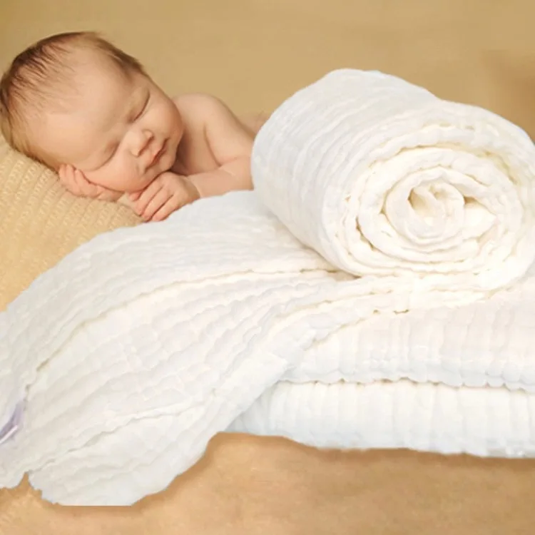 

10-Layer Washing Gauze Bath Towel Infant Pure Cotton Summer Children Towel Blanket Blanket Cotton 115X115 Cm