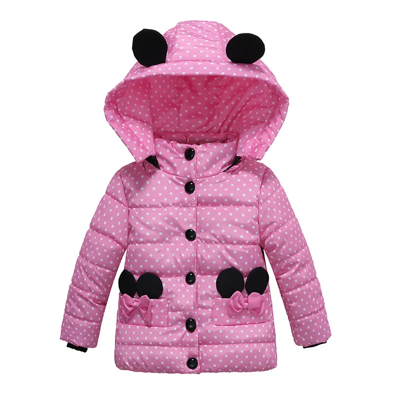 Детское бархатное пальто средней и маленькой длины с длинными рукавами - Цвет: Розовый