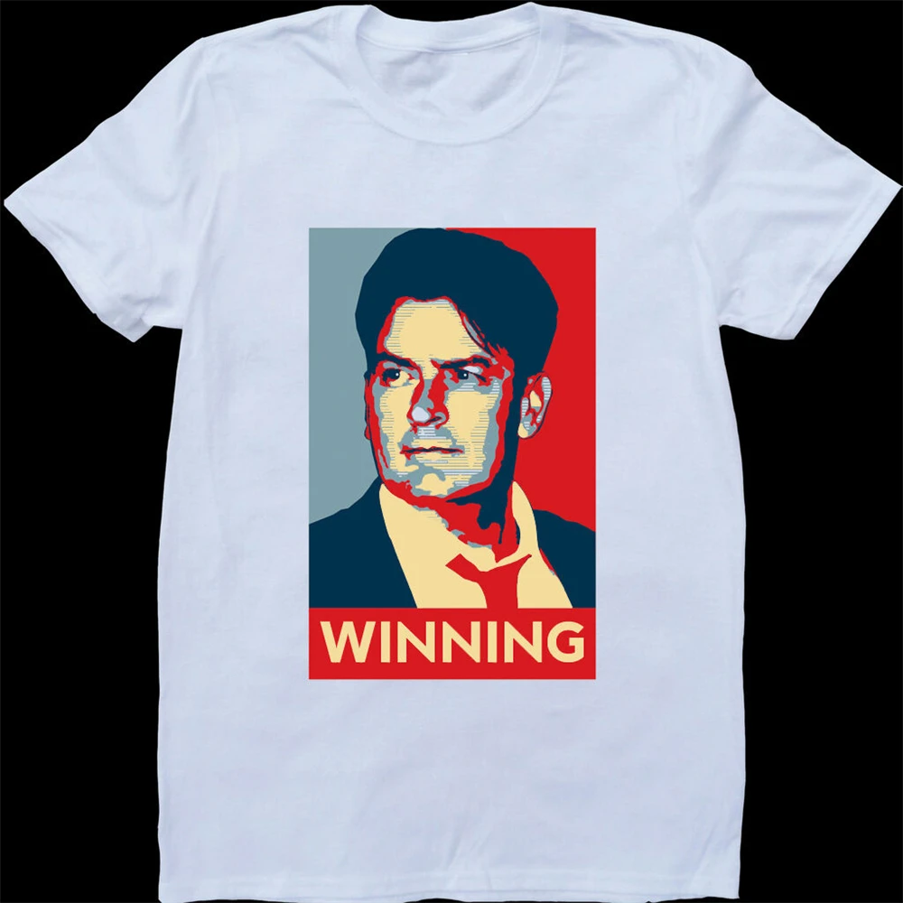 Charlie Sheen/белая футболка на заказ 2Xl 32Xl | Мужская одежда