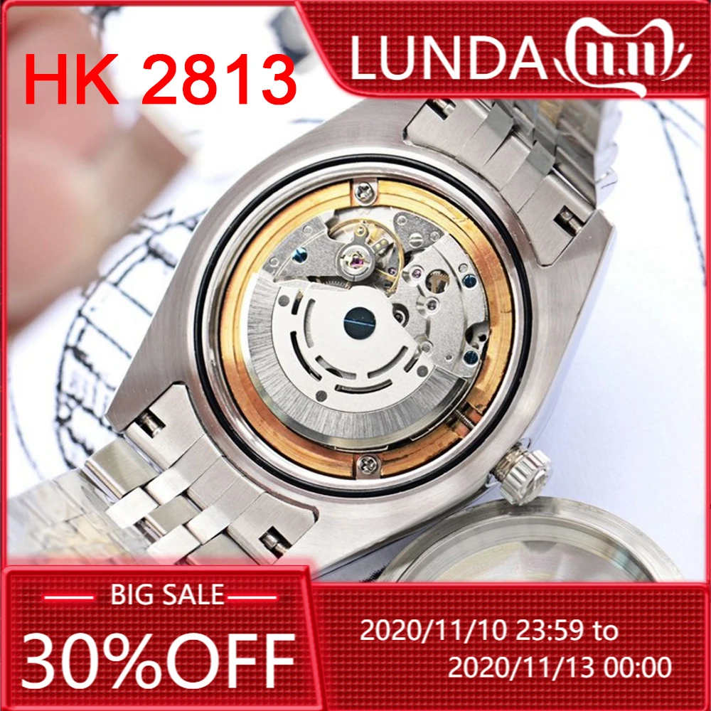 

Men's Automatic Mechanical Watch Hong Kong Mingzhu 2813 mens date classic vintage watch movement