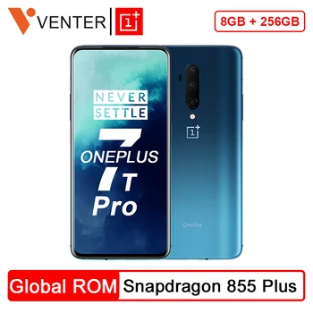 Перейти на Алиэкспресс и купить В наличии OnePlus 7T Pro Global ROM Snapdragon 855 Plus 8 Гб 256 ГБ 6,67 ''жидкий AMOLED 90 Гц экран 48MP Тройная камера 4085mA