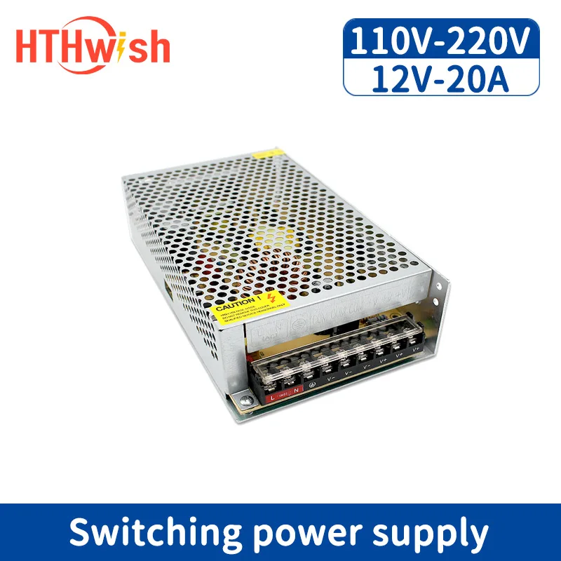 Импульсный источник питания HTHwish 12 В 20 А от 220 до 240 Вт трансформатор переменного