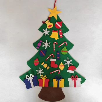 

Felt Christmas Tree DIY Navidad Artificial Tree Wall Hanging Ornaments Christmas Decoration for New Year Gifts Kids Toys Home