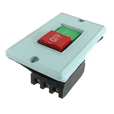 

AC 380V 5A 3P 6 Screw Terminals Self Locking On/Off Push Button Switch
