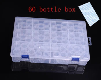 

60 Bottles Jar Square Diamond Painting Storage box Diamond Painting Accessories Beads Container Mosaic Storage boxes Tools