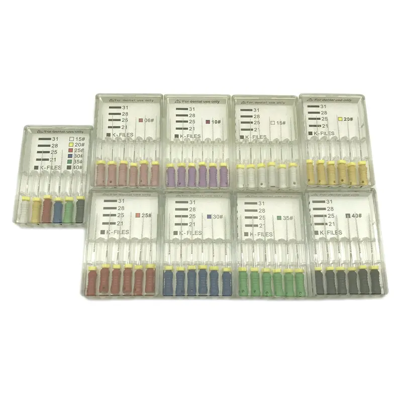 

Endodontic Root Canal K Files (Hand Use) Dental K-File 25mm #15-40 Hand Use files Endodontic Instruments Dentist Tools
