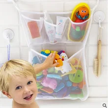 Детская сумка для хранения с надписью для душа, детские игрушки для ванной комнаты, океанские шары на присоске, сетчатый карман, многофункциональная стирка
