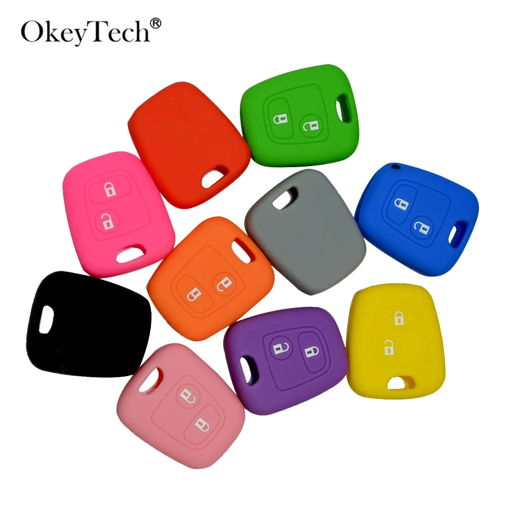 Силиконовый чехол для автомобильного ключа с 2 кнопками Citroen c4 c5 Berlingo Picasso Xsara Aygo